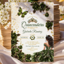 Smaragdgroene Gouden Tiara Bloemige Quinceañera