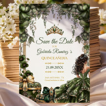 Smaragdgroene Gouden Tiara Bloemrijke Quinceañera