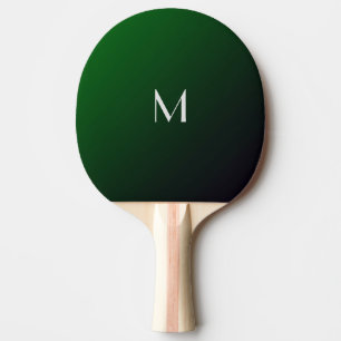 Smaragdgroene Gradiënt -  krachtig monogram Tafeltennisbatje