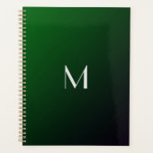 Smaragdgroene Gradiënt - vet monogram Planner (Voorkant)