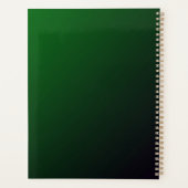 Smaragdgroene Gradiënt - vet monogram Planner (Achterkant)