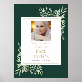 Smaragdgroene groene fotofeest van het leven bord poster