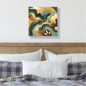 smaragdgroene harmonie canvas afdruk (Insitu (Slaapkamer))