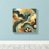 smaragdgroene harmonie canvas afdruk (Insitu (Houten vloer))