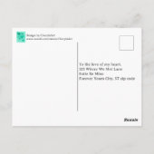 Smaragdgroene harten, aangepaste Waterverf Briefka Briefkaart (Achterkant)