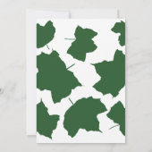 Smaragdgroene Herfst Leaf White Boho Trendy Bruilo Kaart (Achterkant)