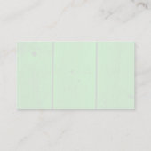 Smaragdgroene houten omheining print visitekaartje (Achterkant)