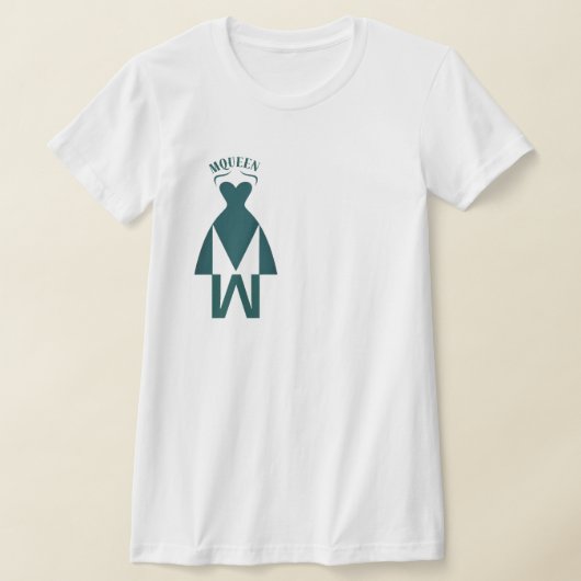 smaragdgroene jurk-silhouet t-shirt (Laagn)