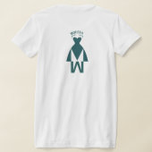 smaragdgroene jurk-silhouet t-shirt (Laag Achter)