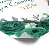 Smaragdgroene jurken quinceañera dank u poster (Hoek)