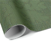 Smaragdgroene Kerst decoratie damast Cadeaupapier (Rol Hoek)