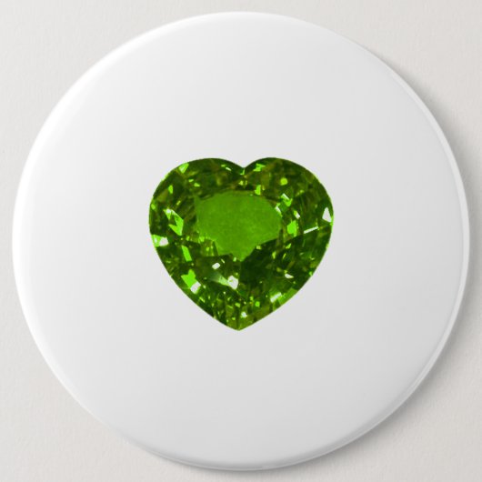 Smaragdgroene knop ronde button 6,0 cm (Voorkant)