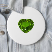 Smaragdgroene knop ronde button 6,0 cm (In situ)