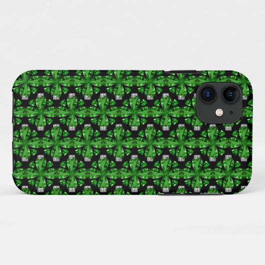 Smaragdgroene kunst Case-Mate iPhone case (Achterkant (horizontaal))