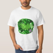 Smaragdgroene Kussen-cut T-shirt (Voorkant)