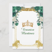 Smaragdgroene laarzen Spaans Goud 15 Años Verjaard Kaart (Achterkant)