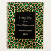 Smaragdgroene luipaard motivatie 2026 planner (Voorkant)