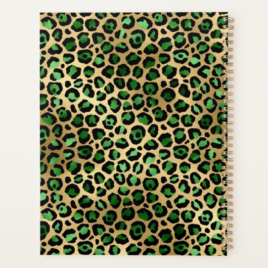 Smaragdgroene luipaard motivatie 2026 planner (Achterkant)