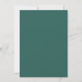 Smaragdgroene Luxe Bloemige Bruiloft Kaart (Achterkant)