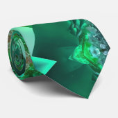 Smaragdgroene magische mystieke St. Patrick's Day Stropdas (Opgerold)