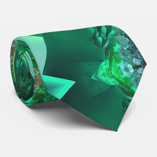 Smaragdgroene magische mystieke St. Patrick's Day Stropdas (Opgerold)