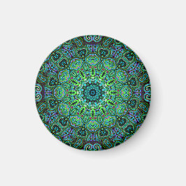 Smaragdgroene mandala-ontwerp magneet