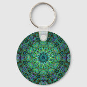 Smaragdgroene mandala-ontwerp sleutelhanger (Achterkant)