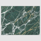 Smaragdgroene marmer elegante gouden geschenkverpa tissuepapier (Voorkant)