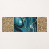 Smaragdgroene marmer goud glitters yogamat (Achterkant (horizontaal))