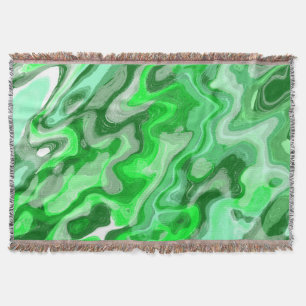 Smaragdgroene marmer textuur abstracte vloeibare v deken