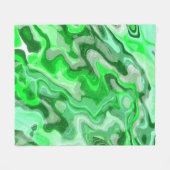 Smaragdgroene marmer textuur abstracte vloeibare v fleece deken (Voorkant (Horizontaal))