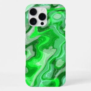 Smaragdgroene marmer textuur abstracte vloeibare v iPhone 16 pro max hoesje