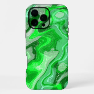 Smaragdgroene marmer textuur abstracte vloeibare v iPhone 16 pro max hoesje
