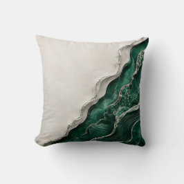 Smaragdgroene marmeren abstracte natuur decor kuns kussen
