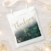 Smaragdgroene marmeren bedankzak bedankzakje (Geknipt)