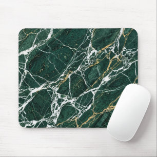 Smaragdgroene marmeren elegante goud geaderde bure muismat