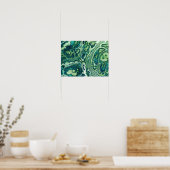 Smaragdgroene marmerstroom poster (Keuken)