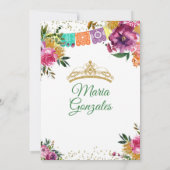 Smaragdgroene Mexicaanse Quinceañera 16e vlinder Kaart (Achterkant)