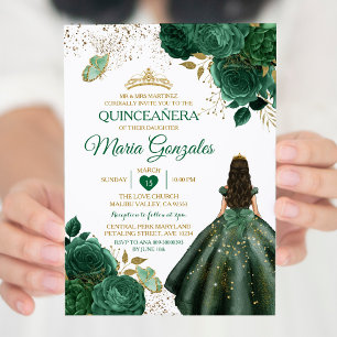 Smaragdgroene Mexicaanse Quinceañera vlinder Kaart
