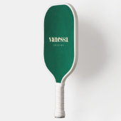 Smaragdgroene Minimaal Moderne Klassieke Naam Pickleball Paddle (Links)