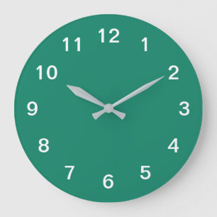 Smaragdgroene Minimalistische Acryl Wandklok
