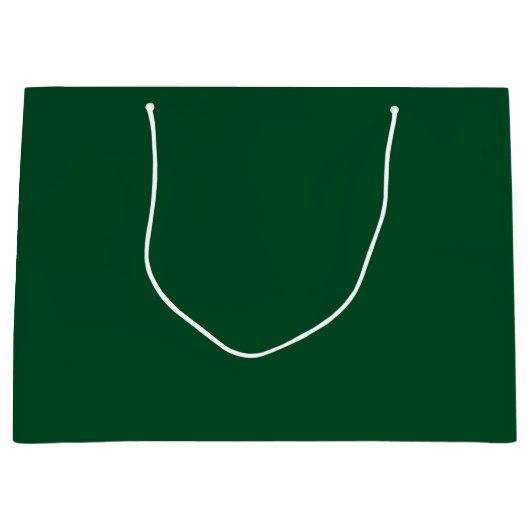 Smaragdgroene minimalistische effen kleur groot cadeauzakje (Voorkant)