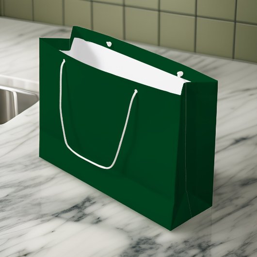 Smaragdgroene minimalistische effen kleur groot cadeauzakje