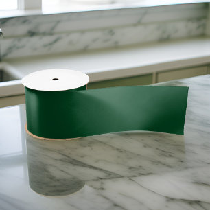 Smaragdgroene minimalistische effen kleur satijnen lint