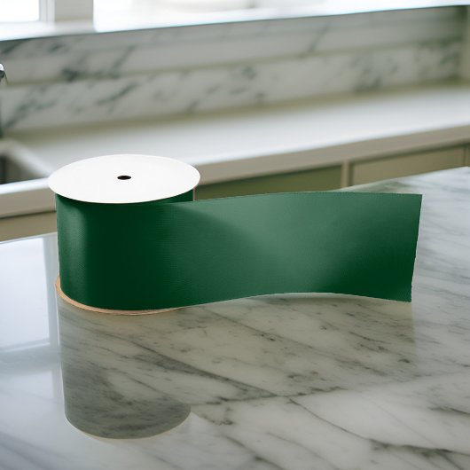 Smaragdgroene minimalistische effen kleur satijnen lint
