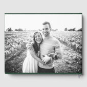 Smaragdgroene Minimalistische Trouw Verpersoonlijk Gastenboek (Achterkant)