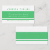 Smaragdgroene moderne trouwwebsite informatiekaartje (Voorkant / Achterkant)