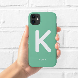 Smaragdgroene Monogram Telefoonhoes Case-Mate iPhone Case