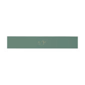 Smaragdgroene Monogram Trouw Uitnodigingen Wikkel (Vlak)