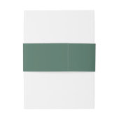 Smaragdgroene Monogram Trouw Uitnodigingen Wikkel (Achterkant Voorbeeld)